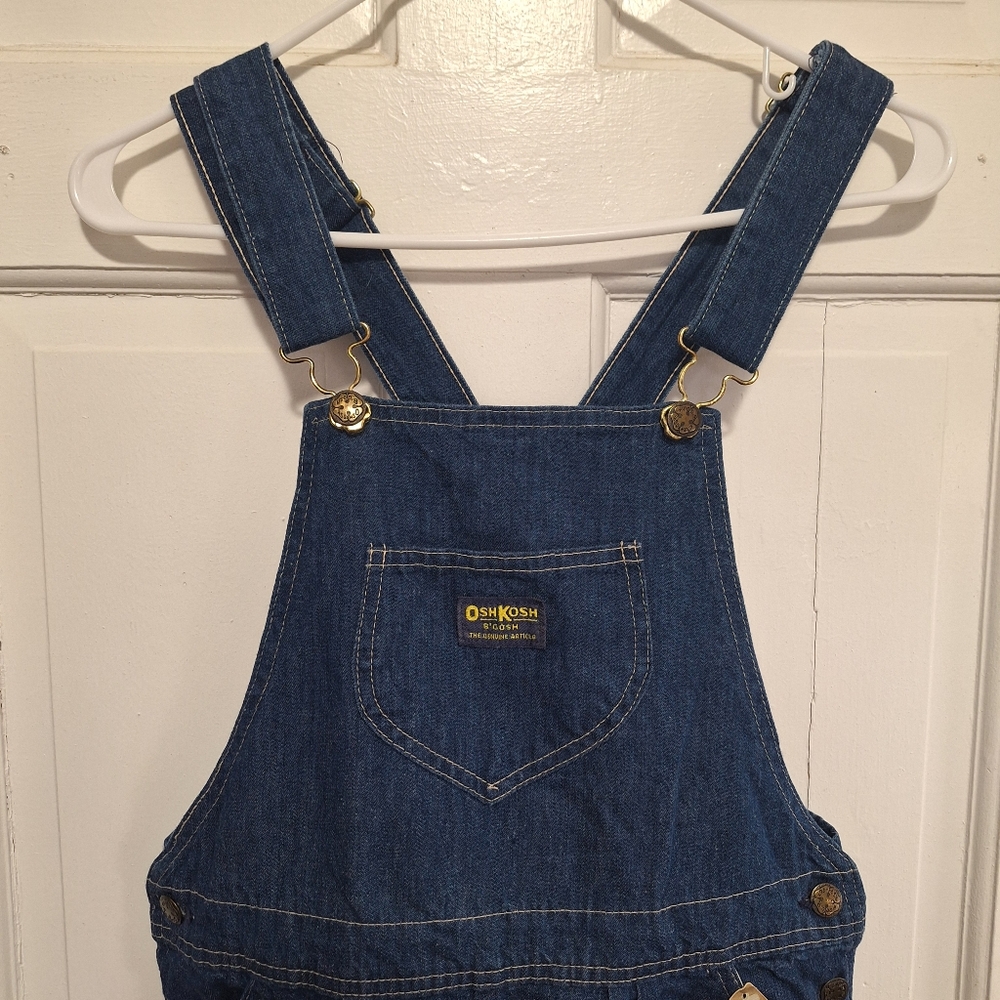 Vintage Osh Kosh Denim Overalls Jumper Dress, Sz 14 Girls STILL HAS TAGS - Picture 2 of 11